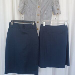 Banana Republic skirts navy Size 2, 4 /Kate Spade silk & cotton Blse Small